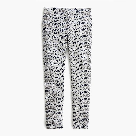 CREWCUTS Size 4 Girls Leggings Favorite Color Is Sparkle - Picture 1 of 4